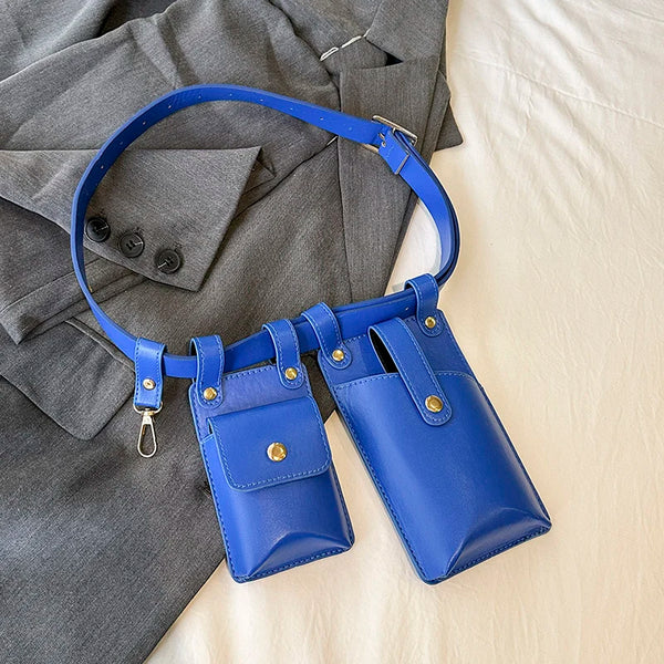 Designer Women Waist Bag 2024 summer Belt bag Phone Pack Trend Candy color Leather Shoulder Crossbody Chest Bags Lady Fanny Pack