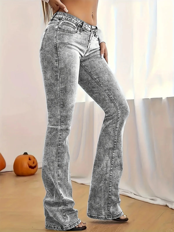 Selene Snow-Wash Bootcut Jeans