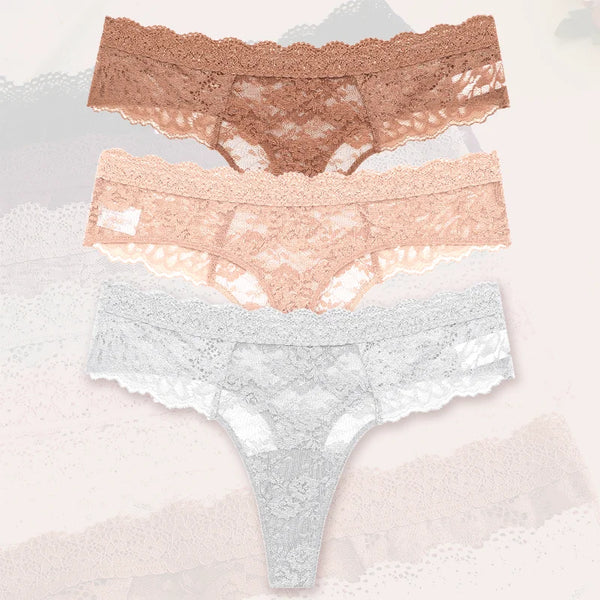 Flora Low-Rise Panty Pack Lingerie 3-piece