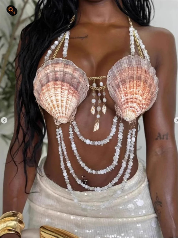 Vivienne Stardust Crystal Beaded Harness Lingerie
