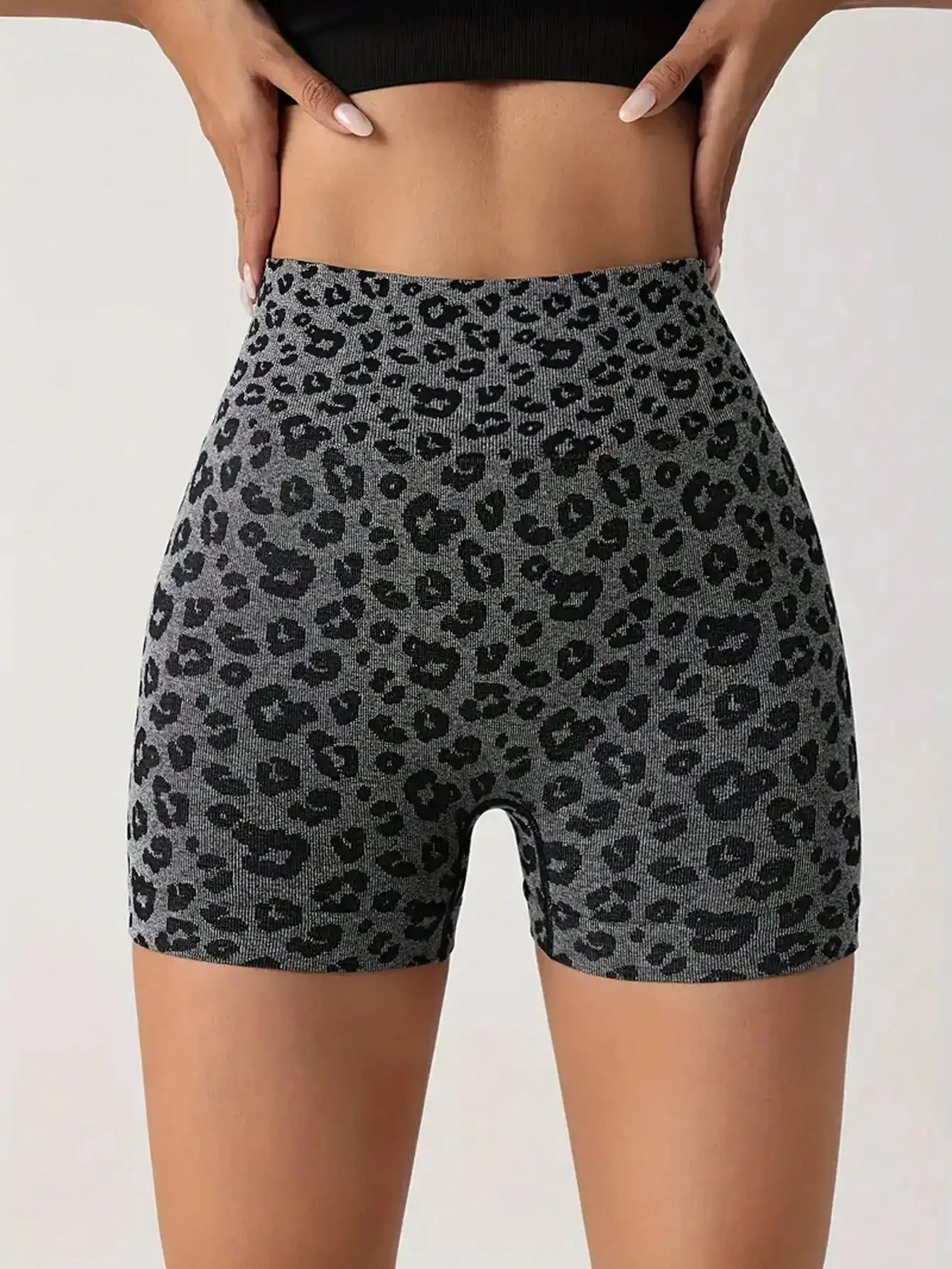 Sienna Leopard Scrunch Biker Shorts One-piece