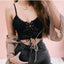 Sienna Noir Lace-Up Crop Top One-piece