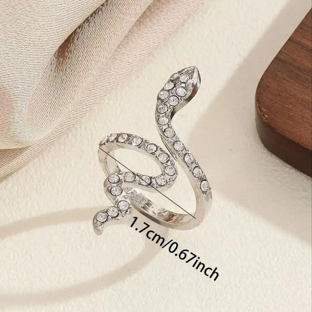 Serpentine Zircon Adjustable Ring