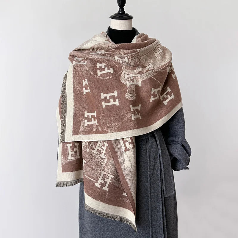 Ariella Printed Winter Shawl Scarf