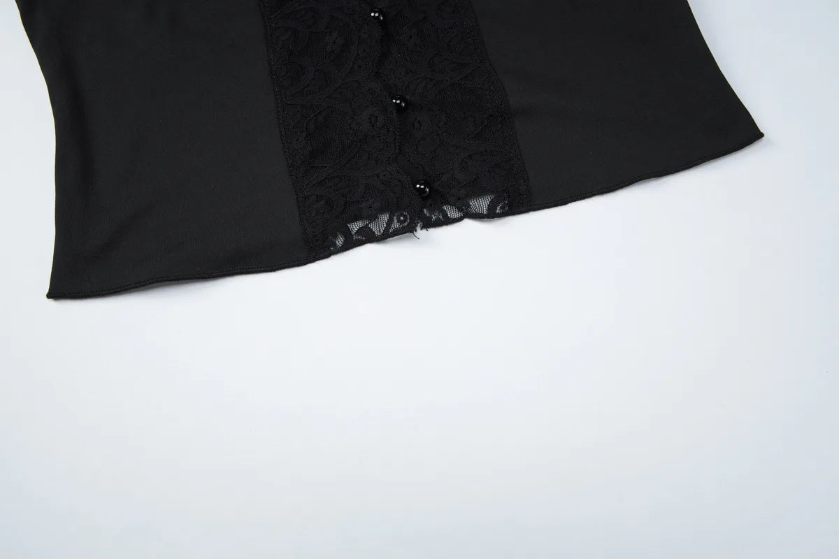 Mirelle Lace Button Crop Top One-piece
