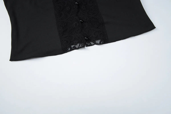 Mirelle Lace Button Crop Top One-piece