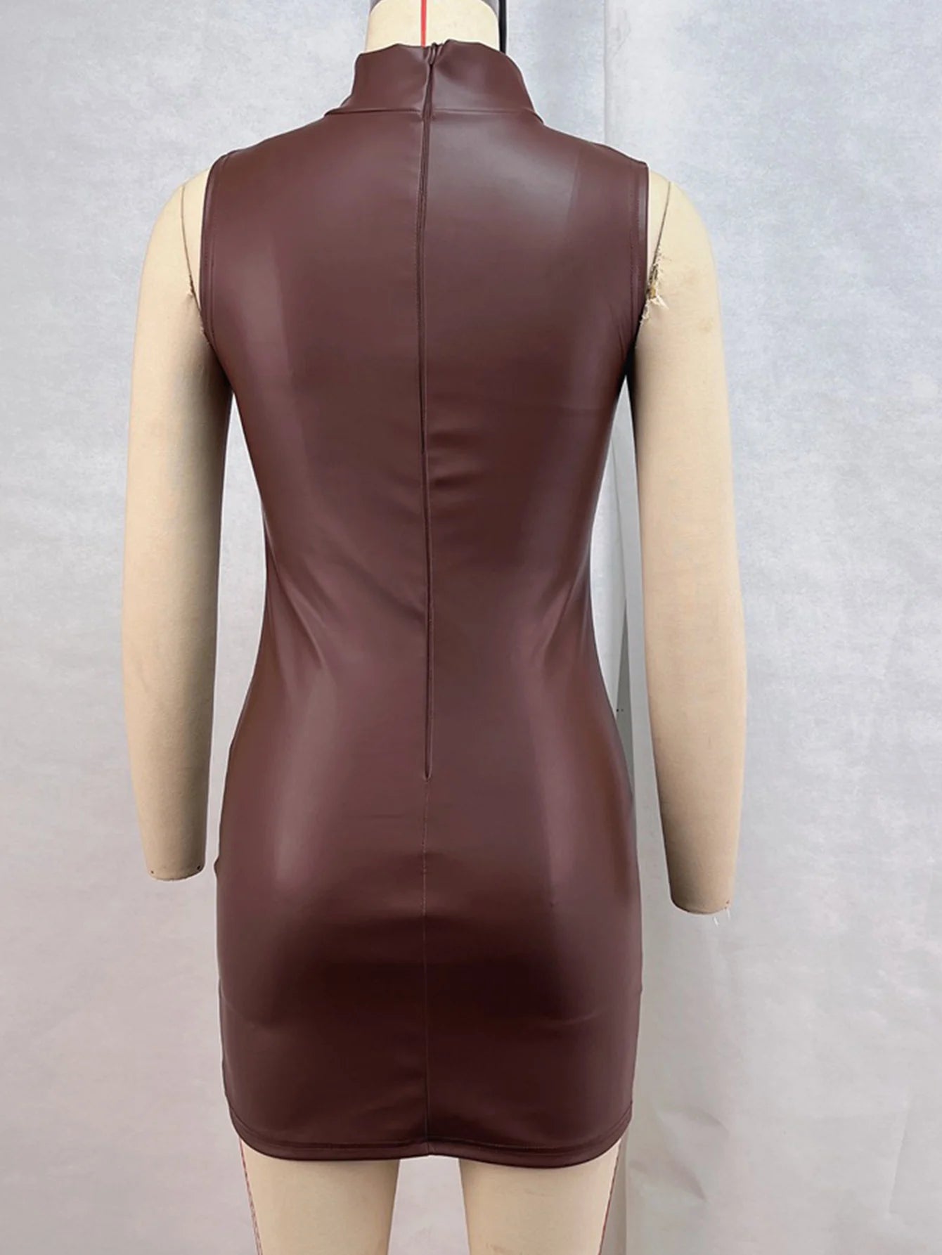 Anaïs Faux-Leather Bodycon Mini Dress