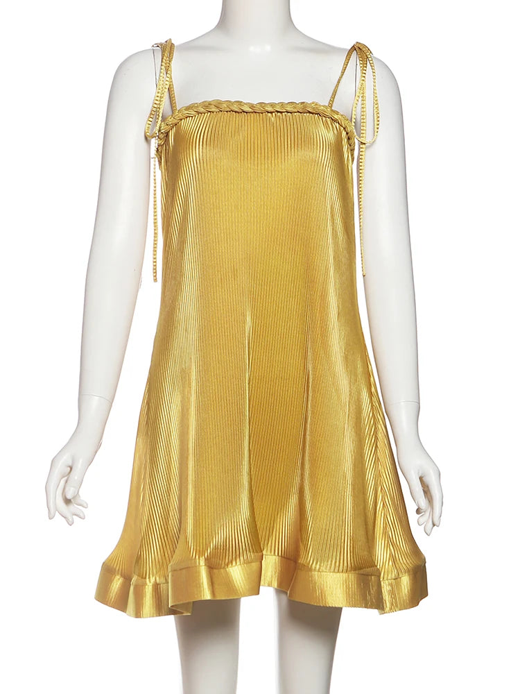 Sienna Soleil Pleated Mini Dress