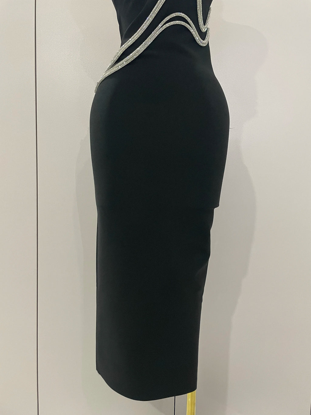 Zara Diamond-Line Strapless Bandage Maxi Dress