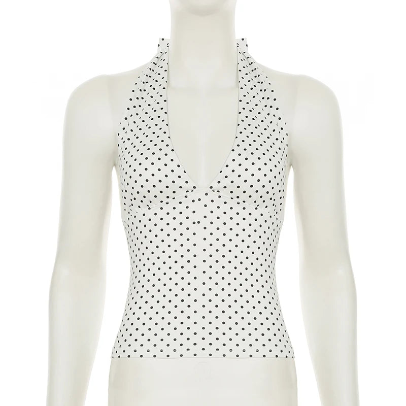 Luna Polka Dot Halter Top one-piece