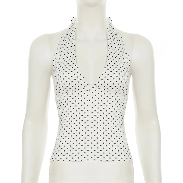 Luna Polka Dot Halter Top one-piece