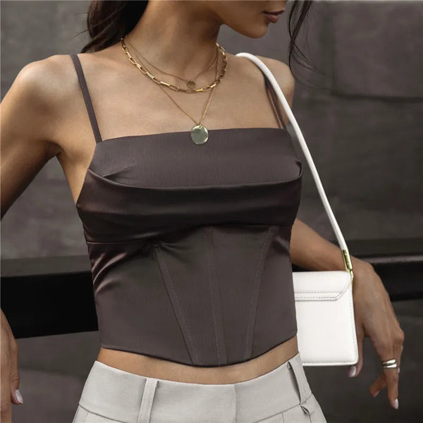 Aria Sculpted Corset Crop Top One-piece