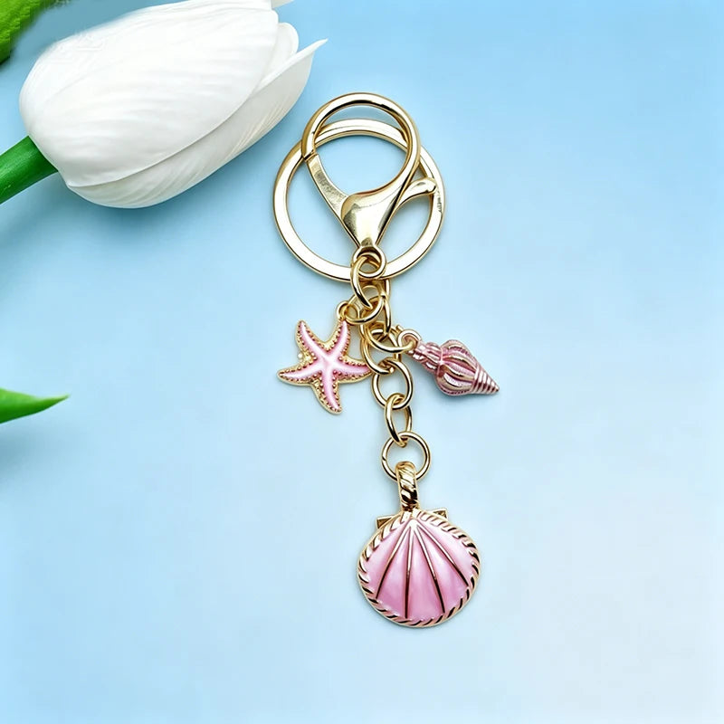 Bag Charms For Handbags Sea Star Shell Pearl Bag Clothes Shoes Pendant Boho Summer Seashell Jewelry Making DIY Decoration