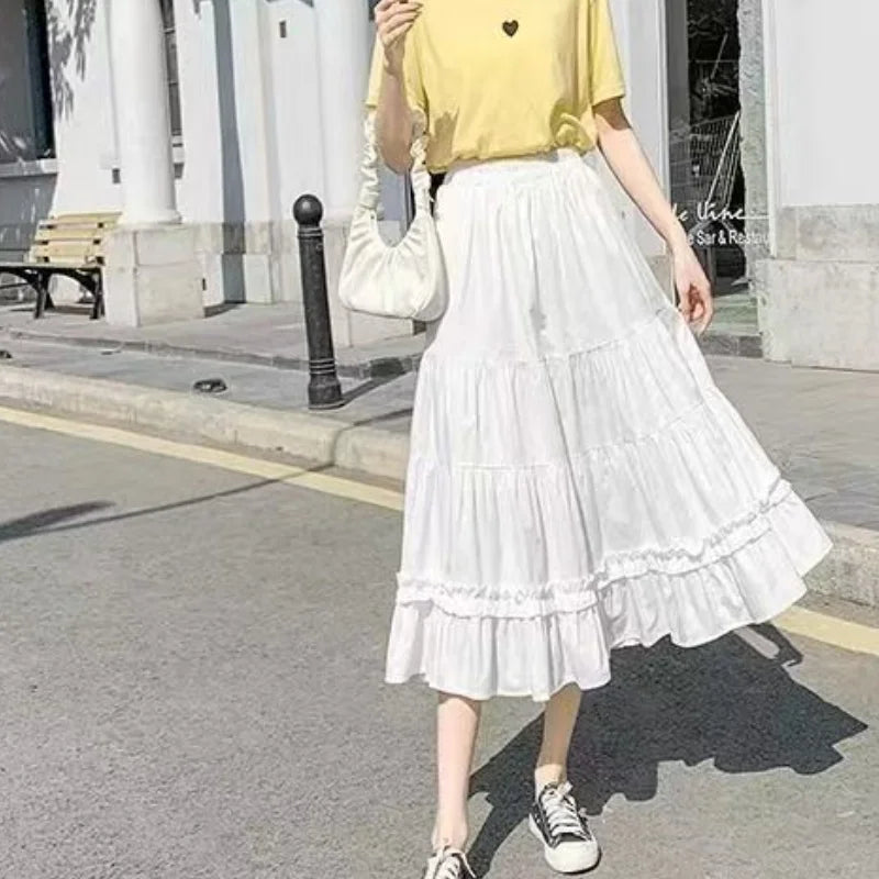 Galatea Ruffle A-Line Midi Skirt One-piece