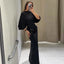 Alina Midnight Lace Sequin Maxi Dress