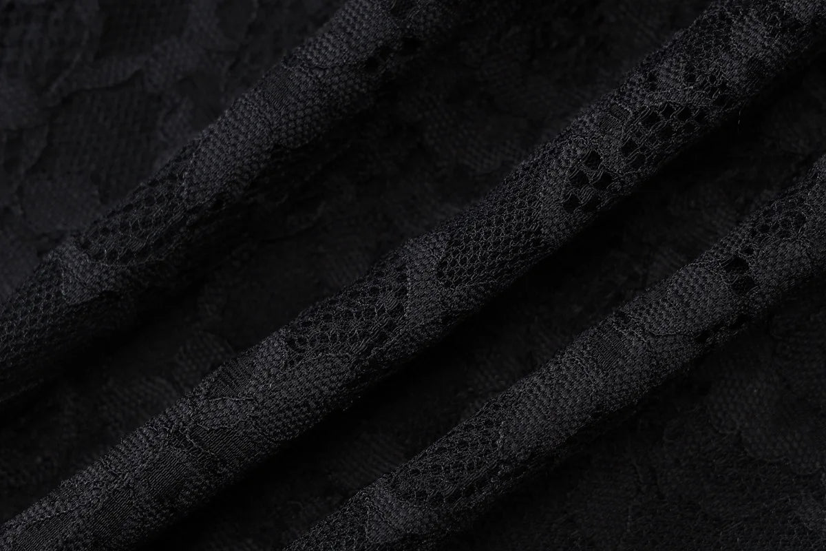Verbena Sheer Lace Appliqué Mesh Cami Bodycon Mini Dress