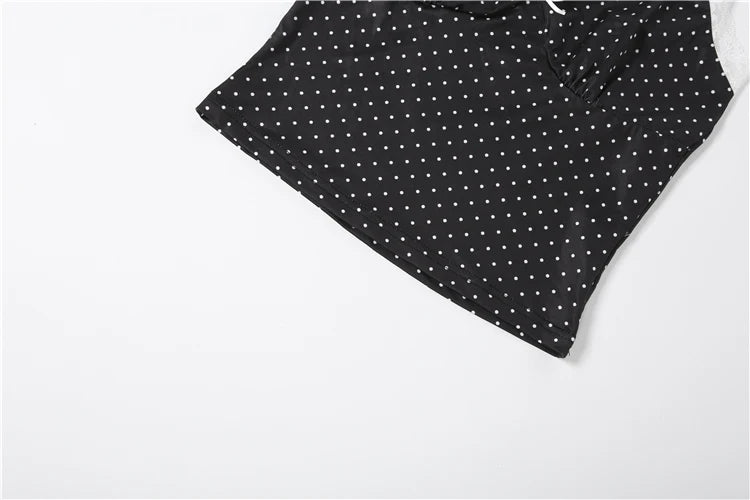 Clarissa Lace Polka Dot Printed Maxi Skirt Set Two-piece