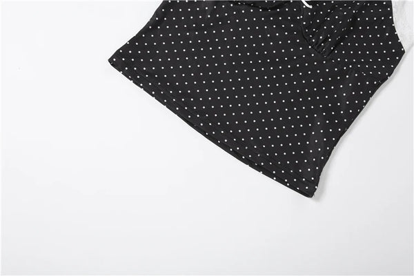 Clarissa Lace Polka Dot Printed Maxi Skirt Set Two-piece