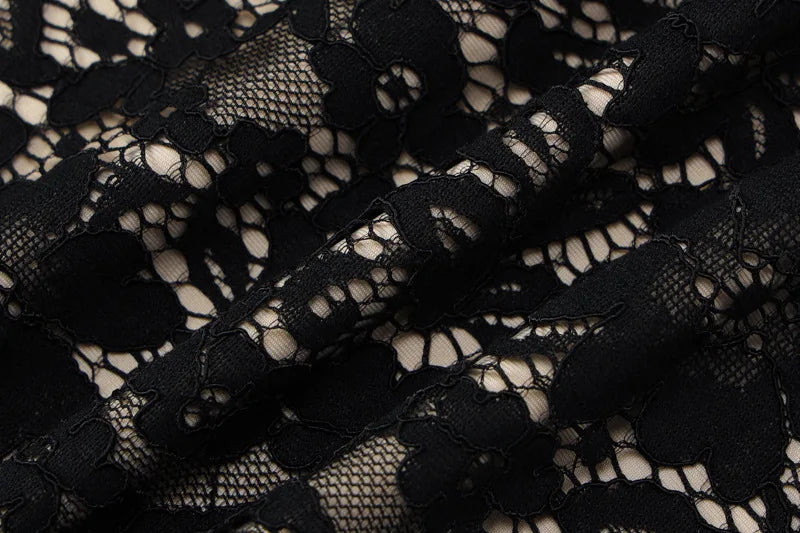 Anastasia Noir Lace Sculpt Mini Dress