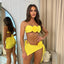 Cambria Ruffle Sarong Bikini Three-piece
