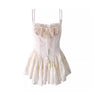 Aria Lace Corset Ruffle Mini Dress One-piece