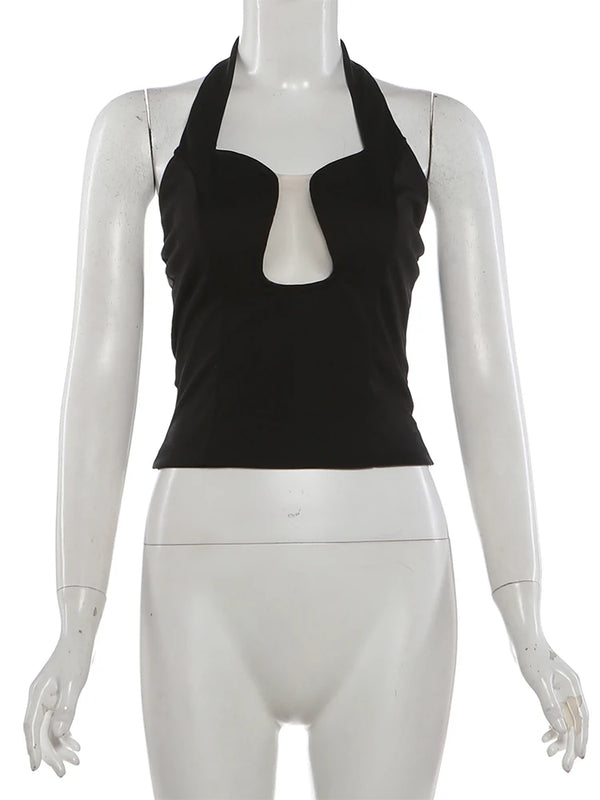 Noemi Cutout Halter Tank Top One-piece