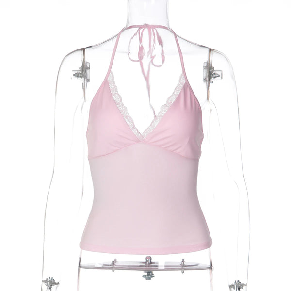 Sofia Midnight Lace Spaghetti Strap Camisole Top one-piece