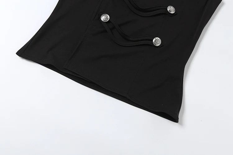 Rogue Buttoned Vest & Shorts Set Two-piece