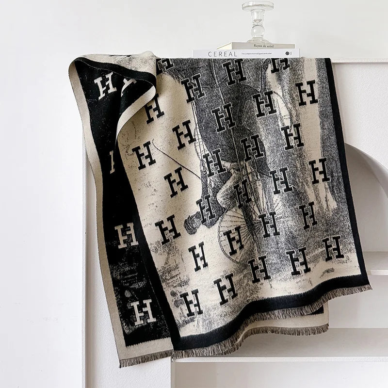 Ariella Printed Winter Shawl Scarf