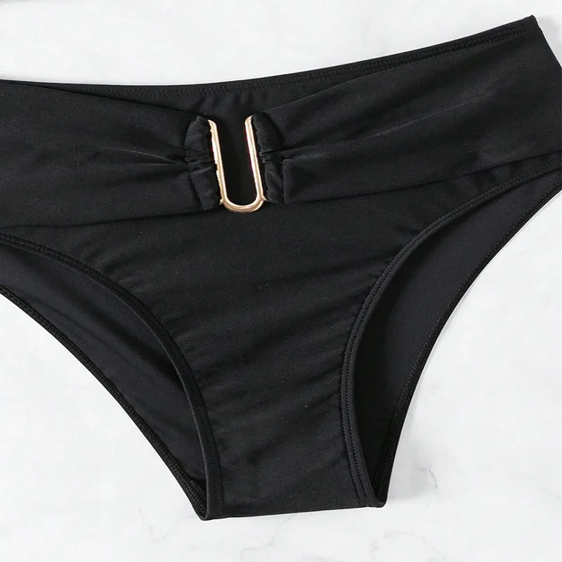 Nadia High-Waist Backless Bikini Two-piece