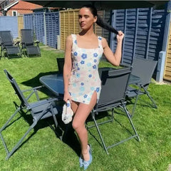 Townlike Floral Sequin bodycon mini dress