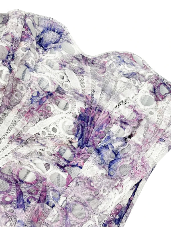 Nadia Tie-Dye Backless Corset Crop Top