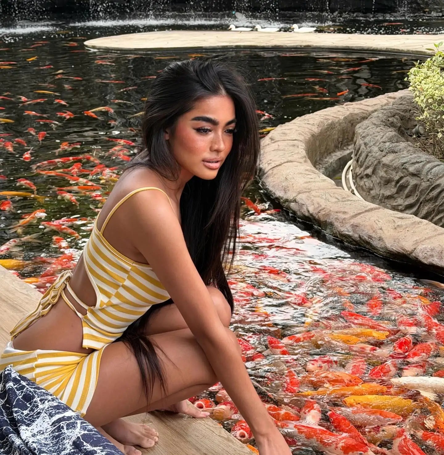 Marisol Striped Cami Mini Skirt Set Two-piece