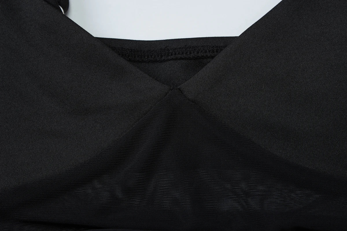 Nocturne Sheer-Mesh Cami Bodycon Maxi Dress