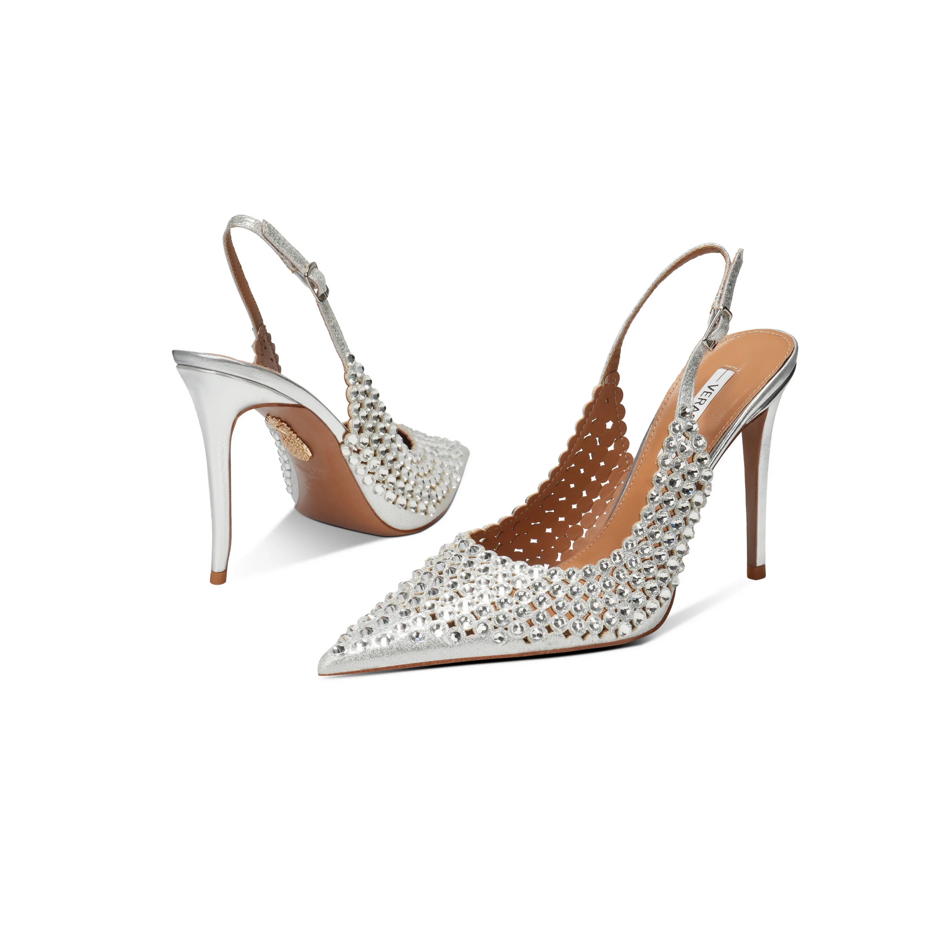 Diamond high heels for women in2025with a single button back strap,sexy wedding shoes for brides,slim heels,pointed toe sandals
