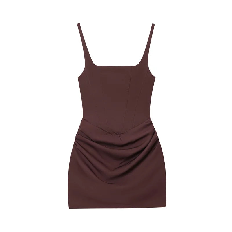 Liora Halter-Tie Ruffle Mini Dress