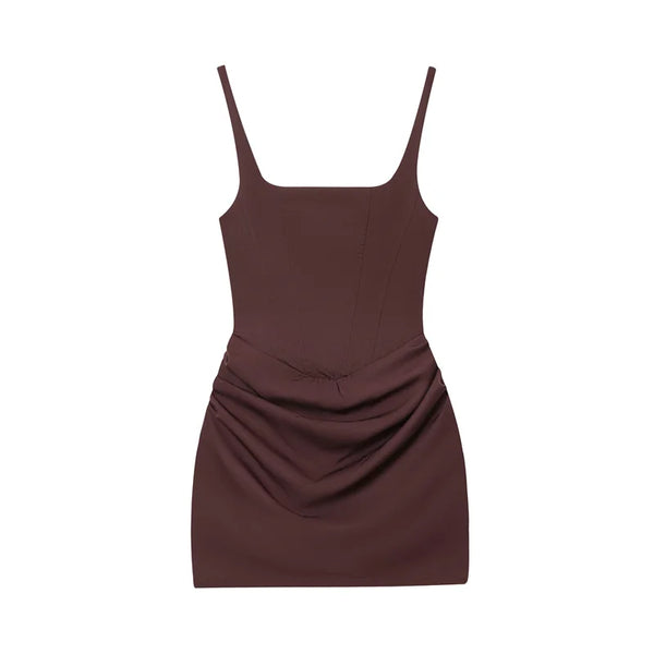 Liora Halter-Tie Ruffle Mini Dress