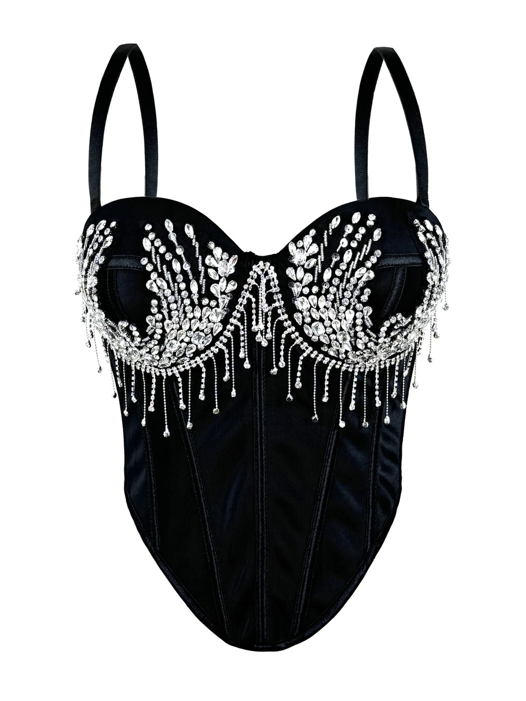 Sexy white rhinestone corset crop top women summer night club party tops for woman clothing black halter tanks top streetwear