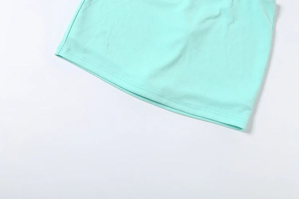 Mira Layered Halter Mini Skirt & Shorts Set Three-piece