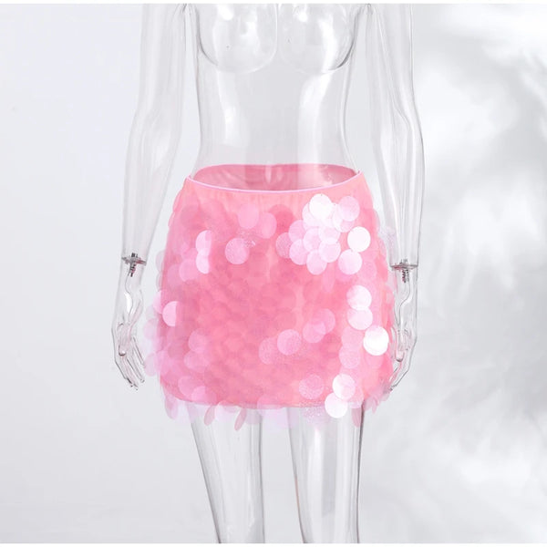 Seraphina Sequin Sheer Top & Mini Skirt Collection