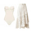 Valeria Scalloped Bandeau One-piece Swimsuit & Eyelet Skirt Collection