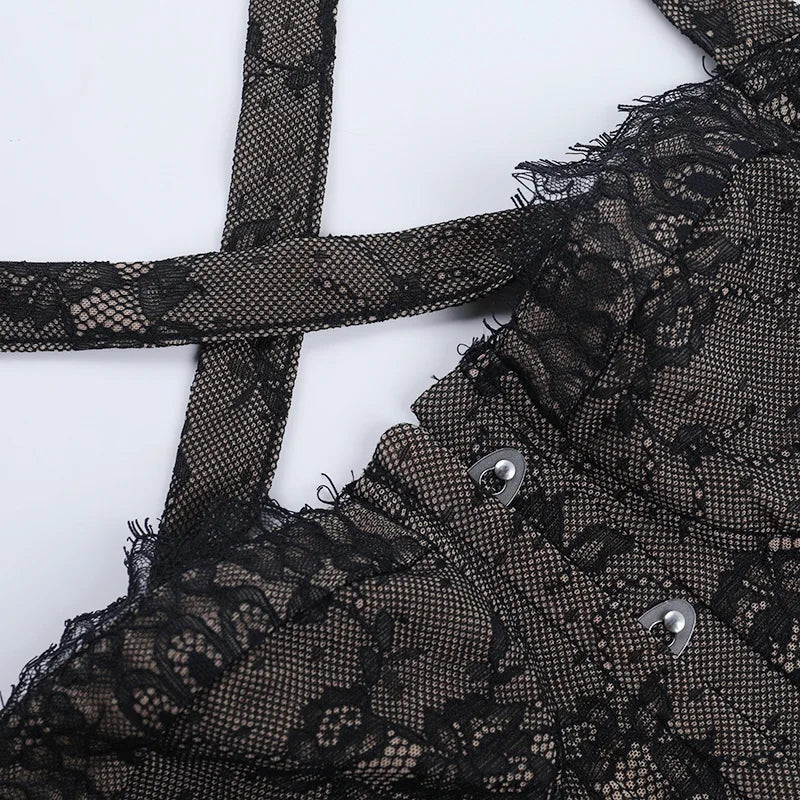 Aveline Lace Corset Cami Top One-piece