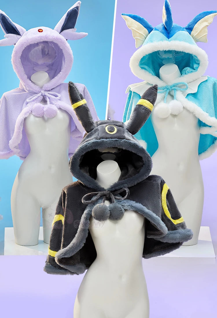 Liora Hooded Fur-Trim Cape & Lace-Up Velvet Cosplay Costume Set