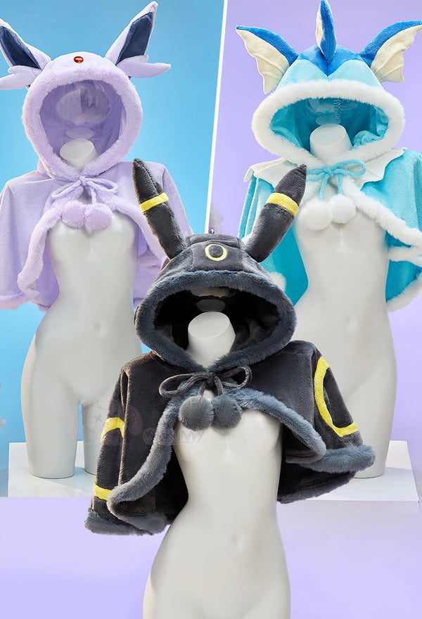 Liora Hooded Fur-Trim Cape & Lace-Up Velvet Cosplay Costume Set
