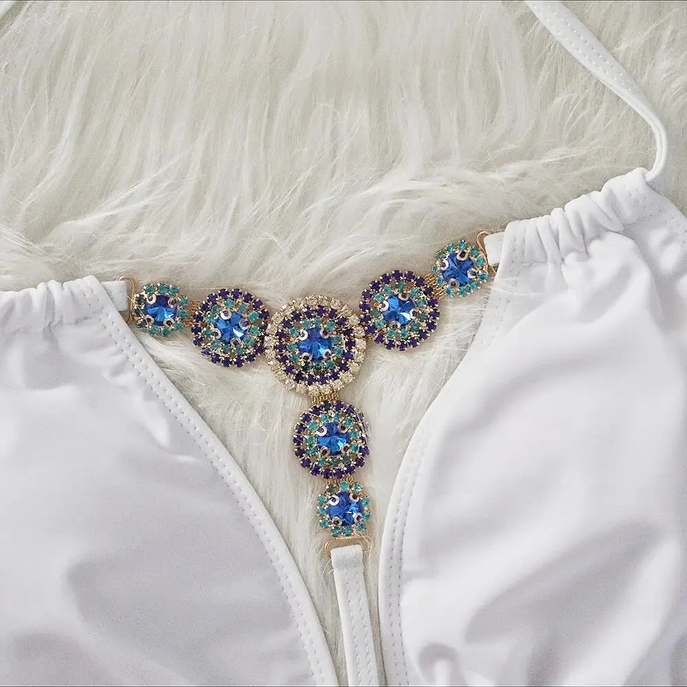 Dahlia Rhinestone String Bikini Two-piece