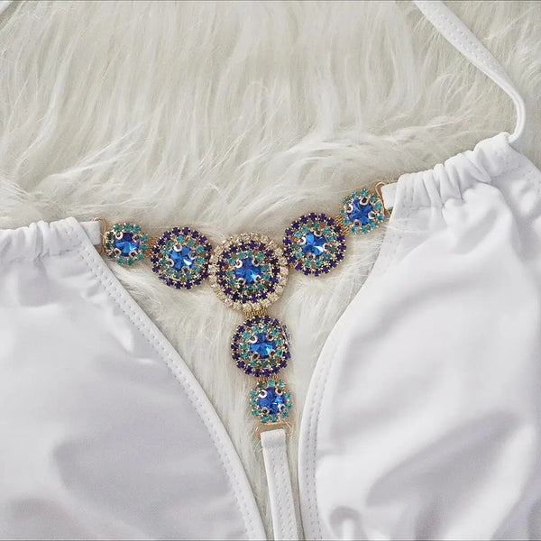 Dahlia Rhinestone String Bikini Two-piece