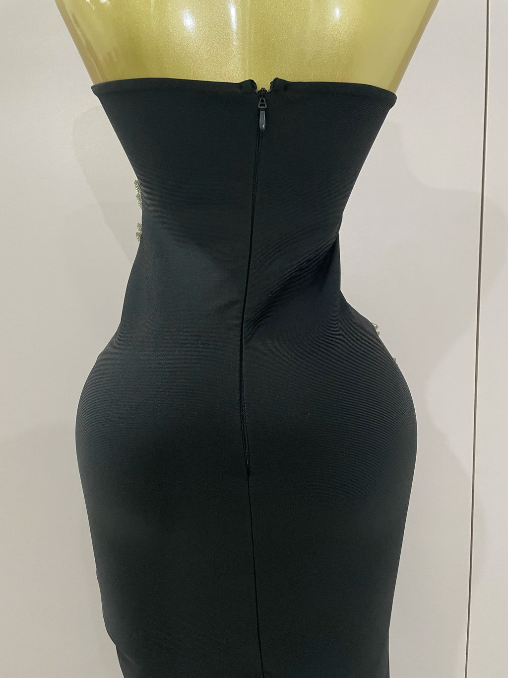 Zara Diamond-Line Strapless Bandage Maxi Dress
