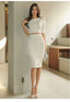 Verity Bodycon Midi Skirt Set Two-piece