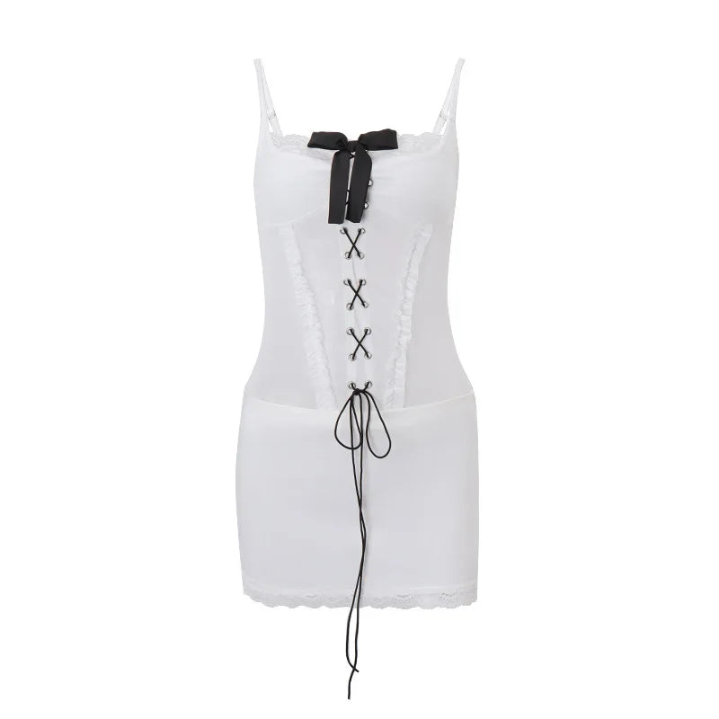 Bianca Lace-Up Cutout Bodycon Mini Dress