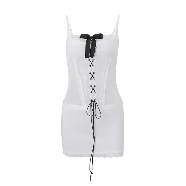 Bianca Lace-Up Cutout Bodycon Mini Dress